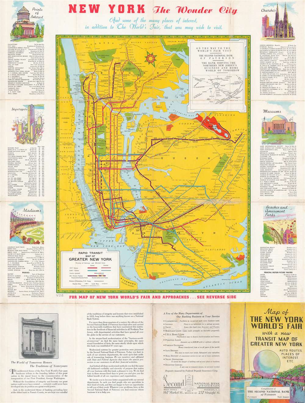 Map of the New York World's Fair and Approaches. - Alternate View 1