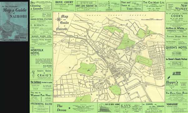Map and Guide of Nairobi. - Main View