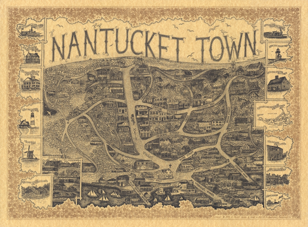 1973 Shemin / Royster Pictorial View of Nantucket, Massachusetts