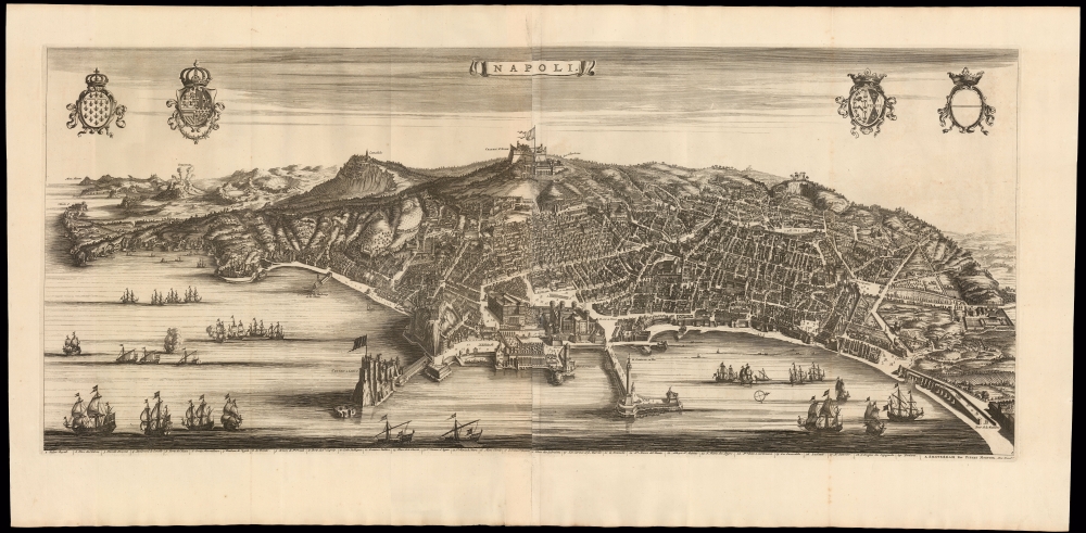 1704 Mortier/ Blaeu Panorama of Naples