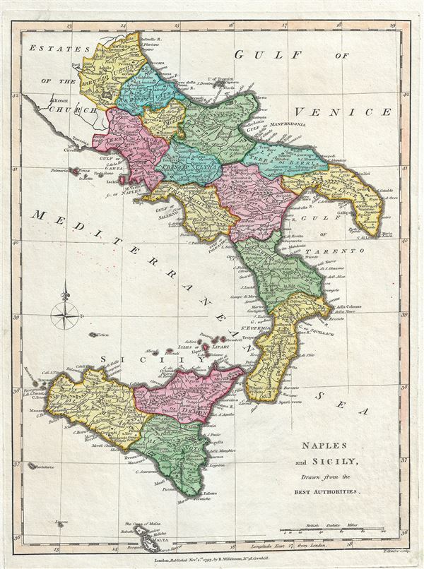 Naples and Sicily, Drawn from the Best Authorities. - Main View