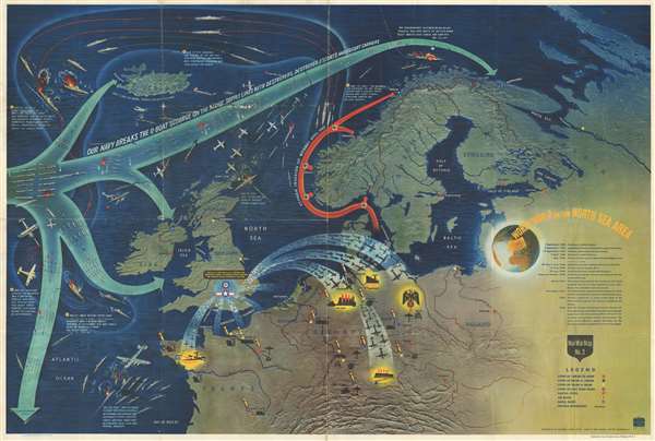 NavWarMap No. 3 World War 2 in the North Sea Area. - Main View