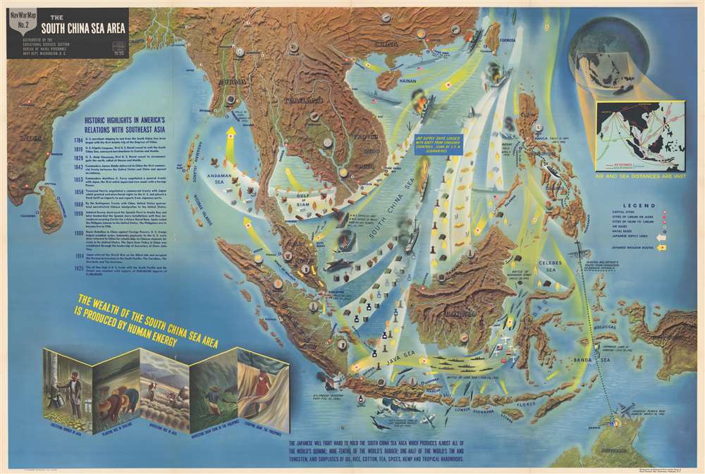 NavWarMap No. 1 The Mediterranean. / NavWarMap No. 2 The South China Sea Area. / NavWarMap No. 3 World War 2 in the North Sea Area. / NavWarMap No. 4 The North Pacific Area. / NavWarMap No. 5. Southwest Pacific. / NavWarMap No. 6 We Fight a Global War. - Alternate View 2