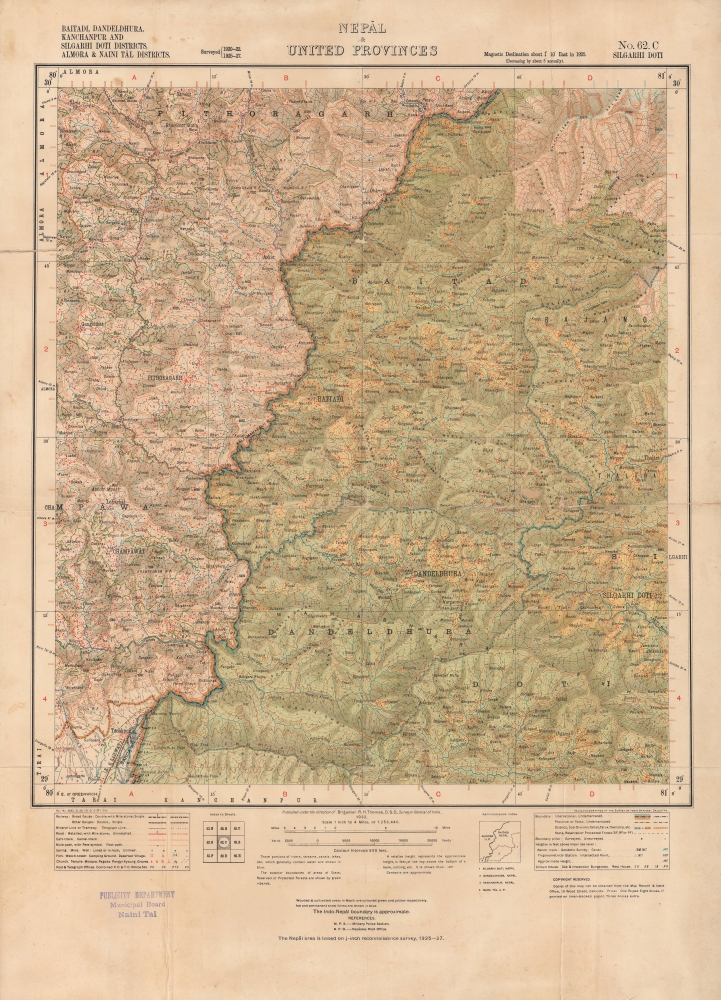 Nepal and United Provinces, No. 62. C Silgarhi Doti; Baitadi, Dandeldhura, Kanchanpur and Silgarhi Doti Districts. Almora and Naini Tal Districts. - Main View