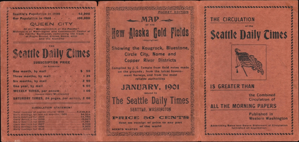 New Alaska Gold Fields showing the Kougrock, Bluestone, Council City, Nome and Copper River Districts. - Alternate View 2