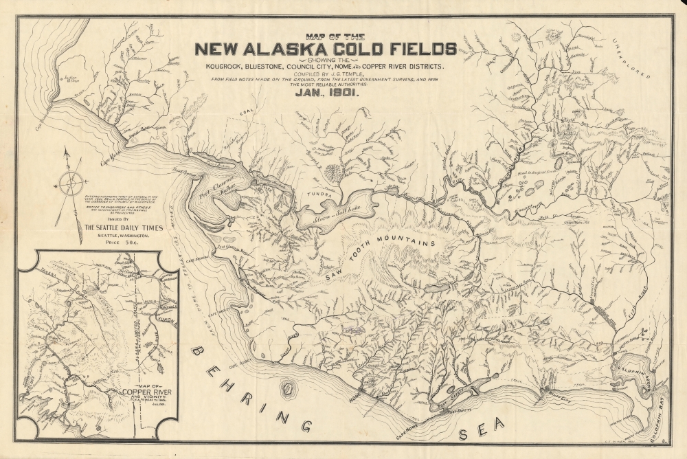 New Alaska Gold Fields showing the Kougrock, Bluestone, Council City, Nome and Copper River Districts. - Main View