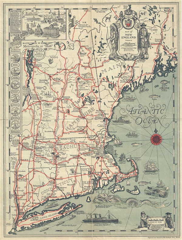 Map of New England. - Main View