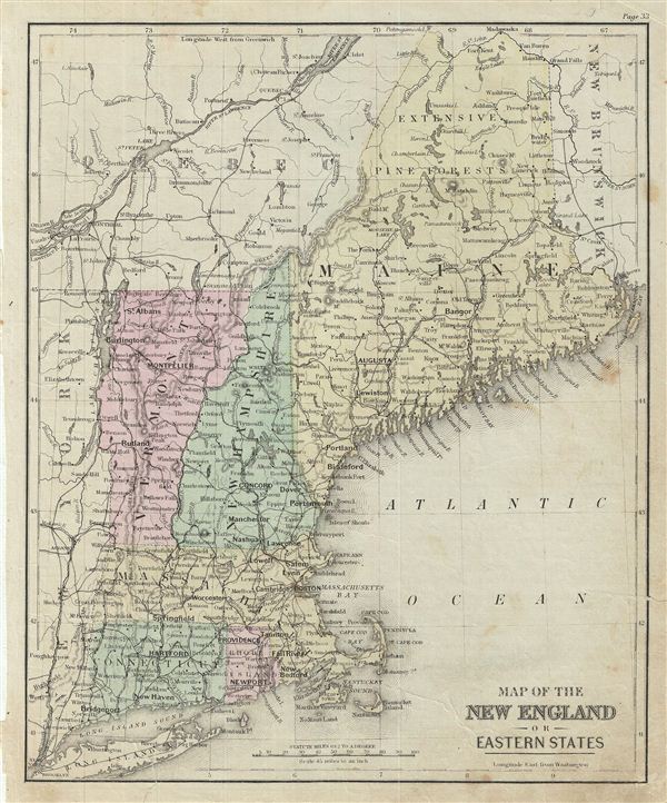 Map of the New England or Eastern States. - Main View