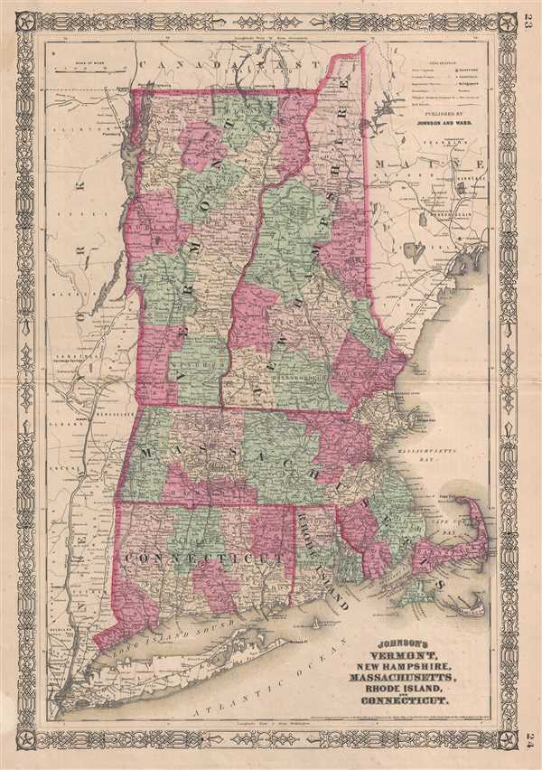 Johnson's Vermont, New Hampshire, Massachusetts, Rhode Island, and Connecticut. - Main View