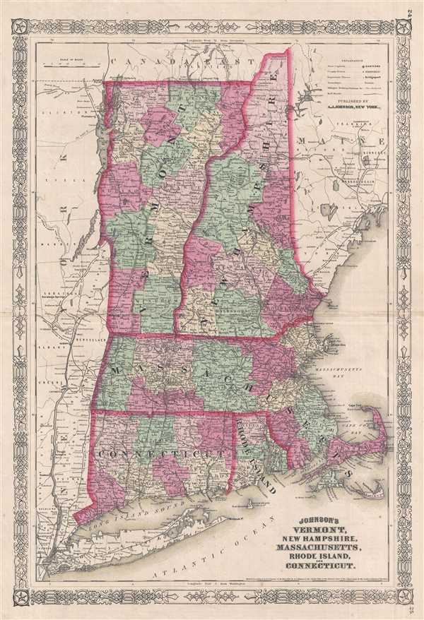 Johnson's Vermont, New Hampshire, Massachusetts, Rhode Island, and Connecticut. - Main View