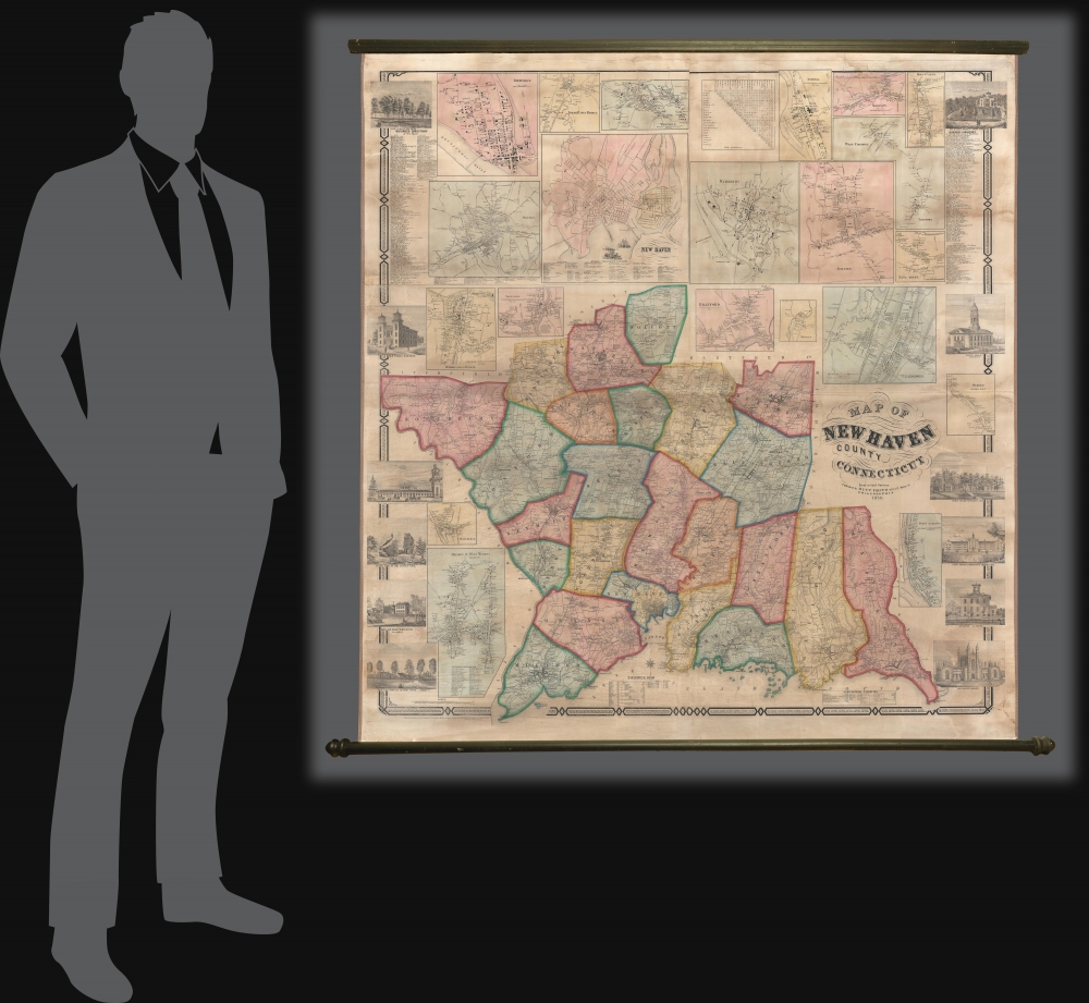 Map of New Haven County Connecticut. - Alternate View 1