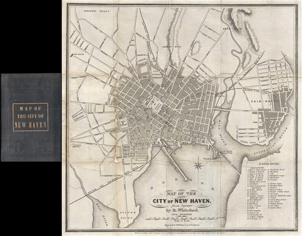 Map of the City of New Haven, from Surveys by R. Whiteford, Civil Engineer. - Main View