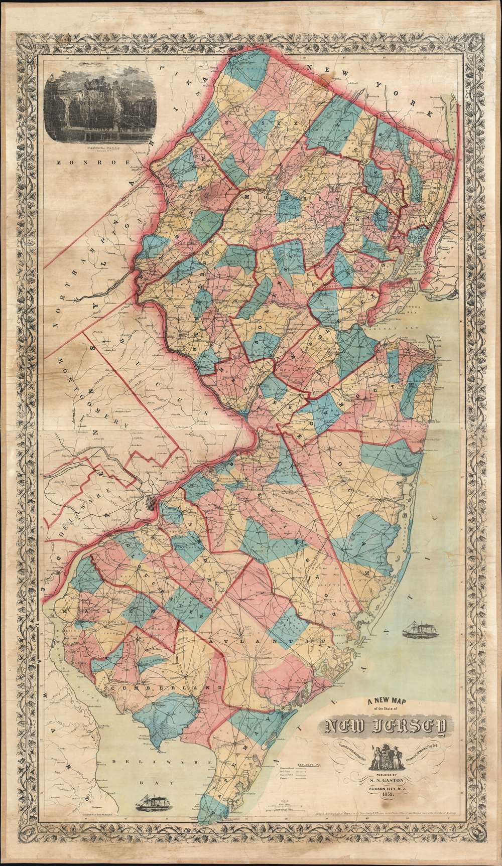 A New Map of the State of New Jersey. - Main View