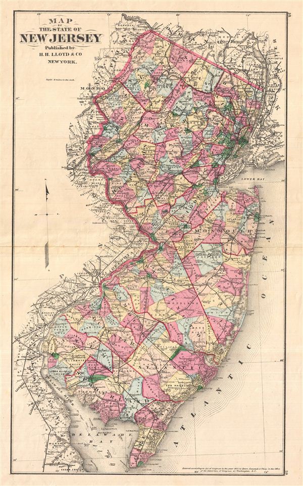Map of the State of New Jersey - Main View