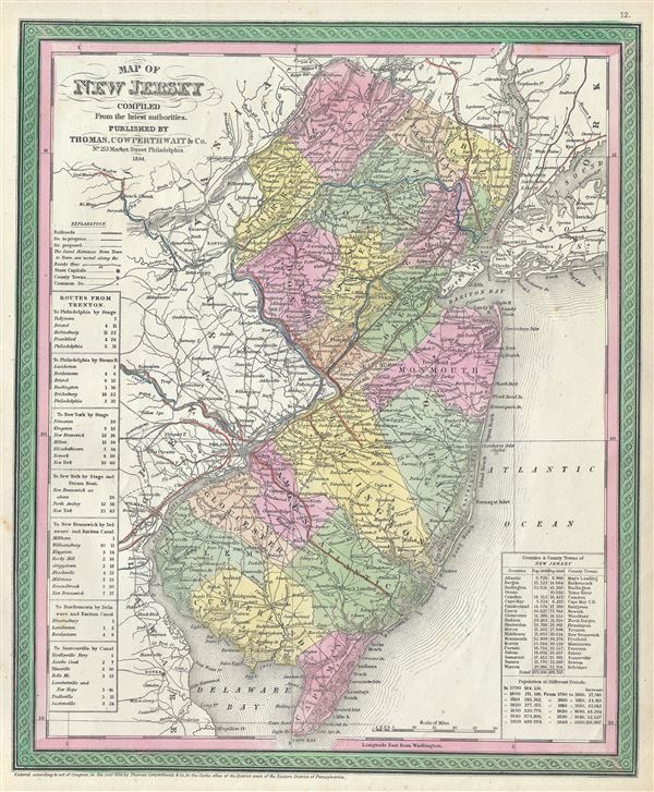 Map of New Jersey Compiled From the latest authorities. - Main View