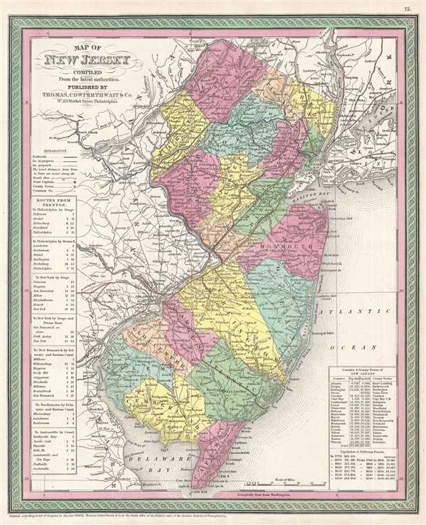 Map of New Jersey Compiled From the latest authorities. - Main View