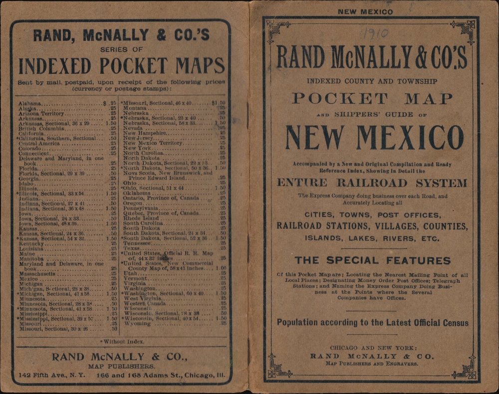 Rand McNally and Co.'s New Mexico. - Alternate View 1