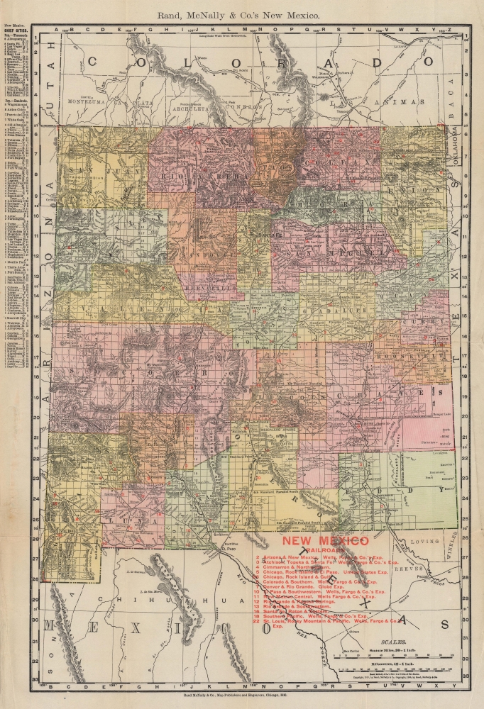 Rand McNally and Co.'s New Mexico. - Main View