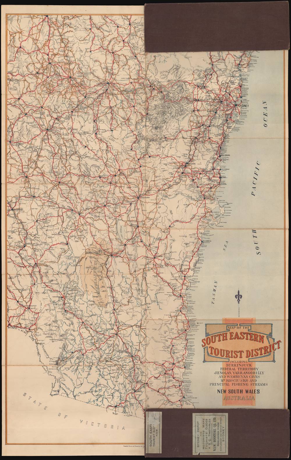 Map of the South Eastern Tourist District. - Alternate View 2