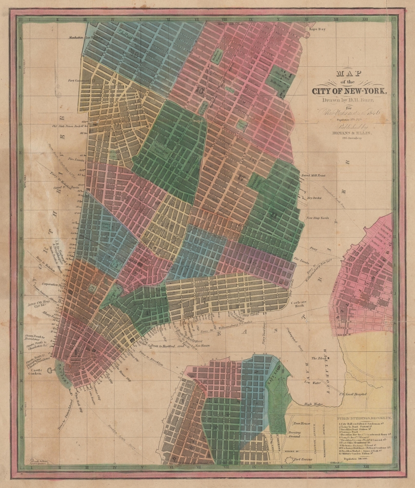 Map of the City of New-York. Drawn by D.H. Burr for 'New York as it is in 1846'. - Main View