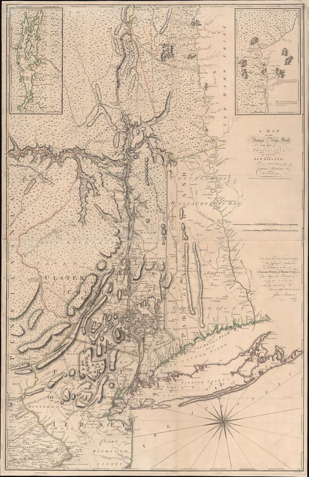 A Map of the Province of New-York, with Part of Pensilvania, and New England. - Main View