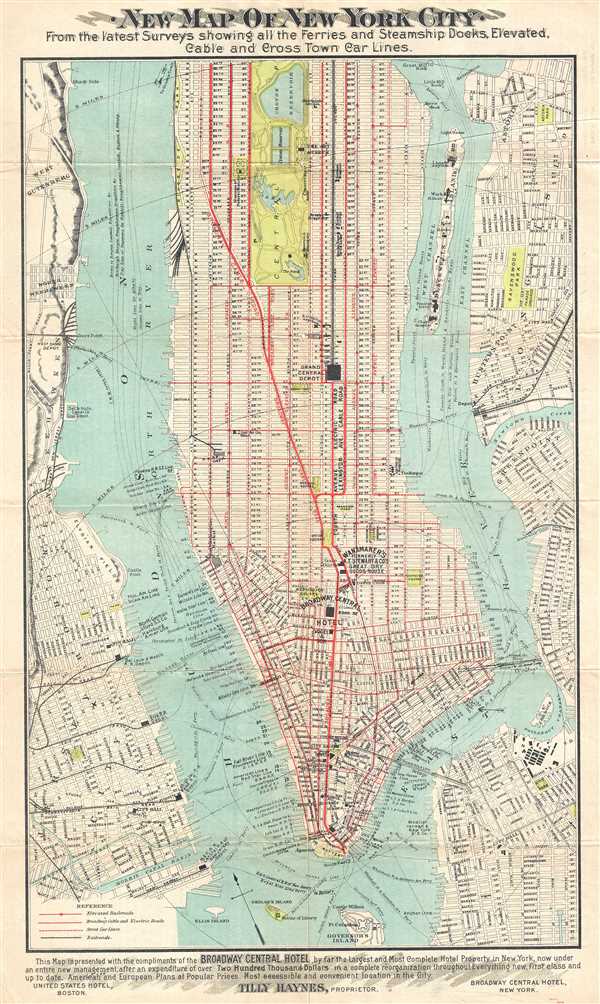 New Map Of New York City From The Latest Surveys Showing All The