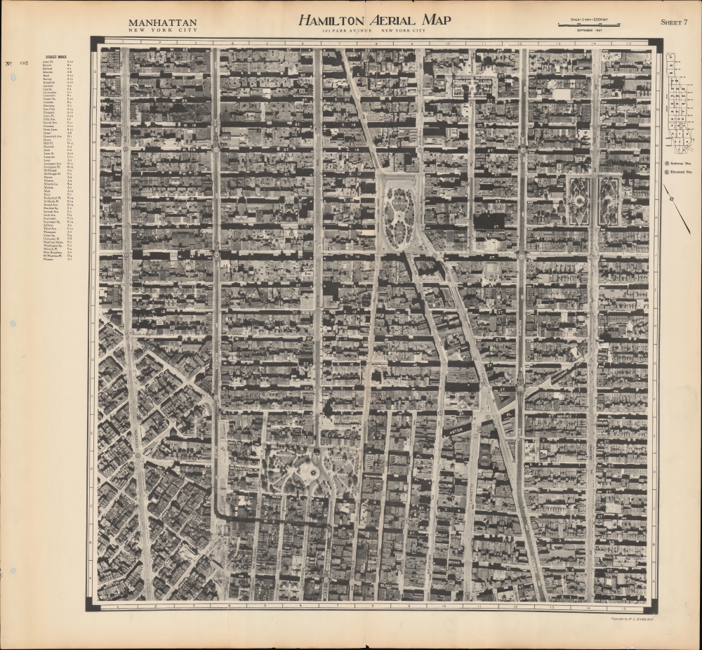 Hamilton Aerial Map Manhattan. - Alternate View 3