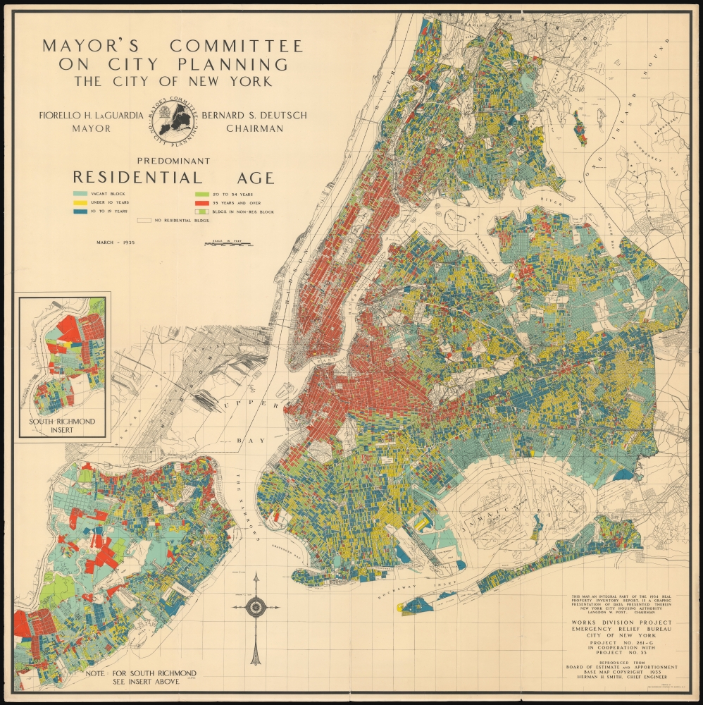Mayor's Committee on City Planning The City of New York: Predominant Residential Age. - Main View
