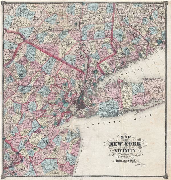 Map of New York and Vicinity. - Main View