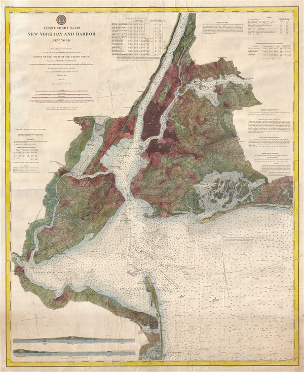 Coast Chart No. 120 New York Bay and Harbor New York. - Main View