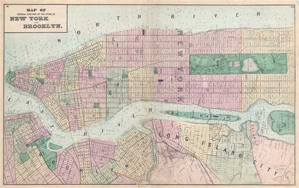 Map of central portions of the cities of New York and Brooklyn. - Main View