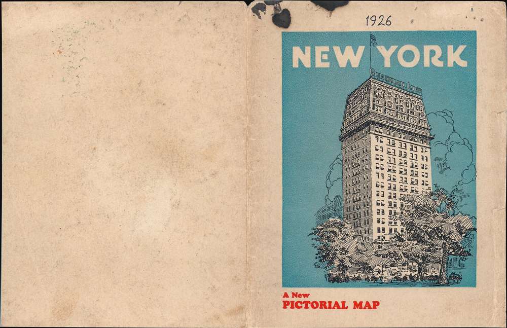 Pictorial Map of New York City Showing the Location of the Guardian Life Building Home of the Guardian Life Insurance Company of America. - Alternate View 2