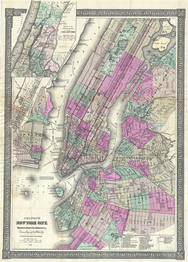Colton's New York City, Brooklyn, Jersey City, Hoboken, etc. - Main View