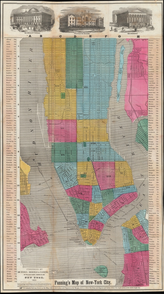 Fanning's Map of New-York City. - Main View