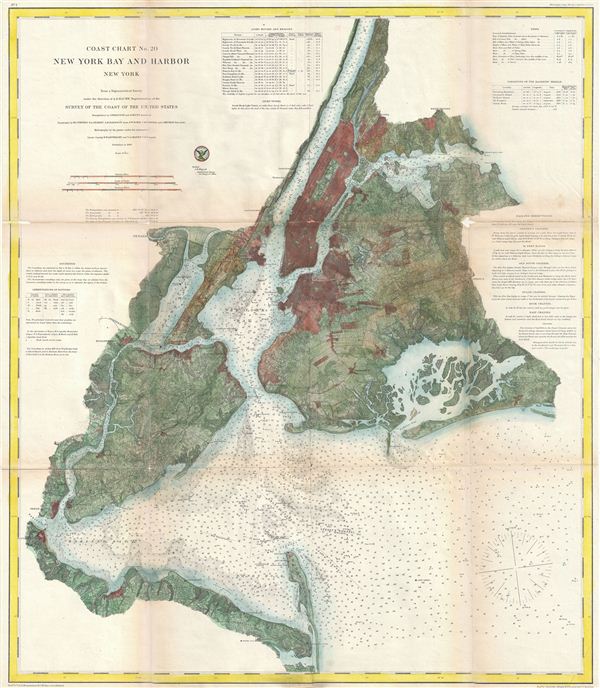 Coast Chart No. 20, New York Bay and Harbor, New York. - Main View