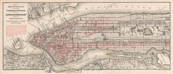 Map of New York City to Accompany 'The Temperance Movement or the Conflict between Man and Alcohol.' - Main View