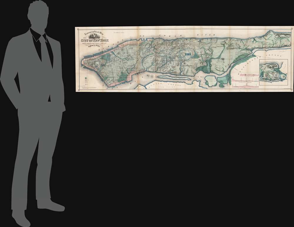 Topographical Map of the City of New York Showing Original Water Courses and Made Land. - Alternate View 1