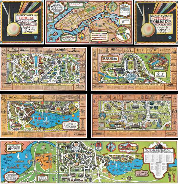 The New York 1939 Official World's Fair Pictorial Map. - Main View