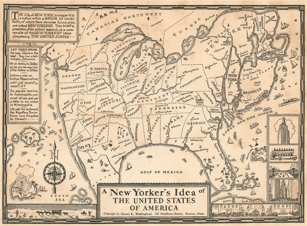 A New Yorker's Idea of The United States of America - Main View