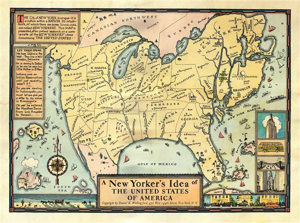 A New Yorker's Idea of The United States of America - Main View