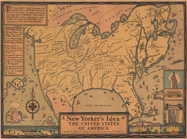 A New Yorker's Idea of The United States of America - Main View