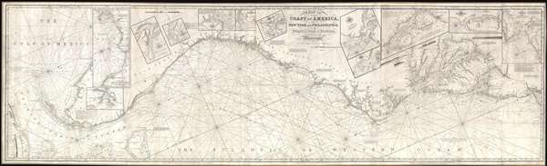 Chart of the Coast of America, from New York and Philadelphia, to the Strait or Gulf of Florida, and from thence to the Mississippi. - Main View