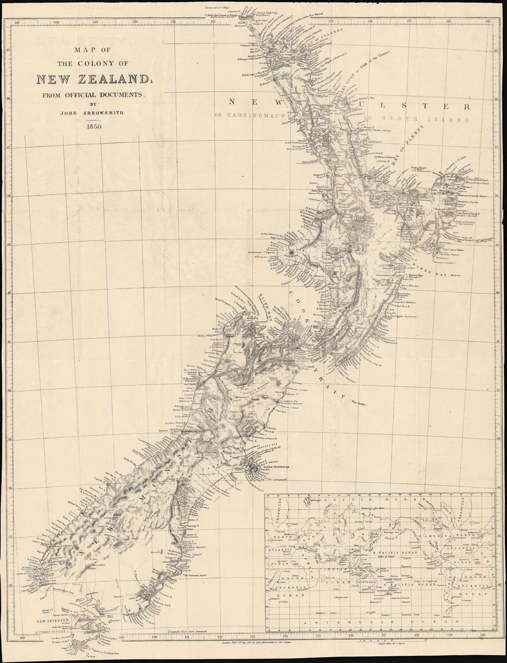 Map of the colony of New Zealand, from official documents. - Main View