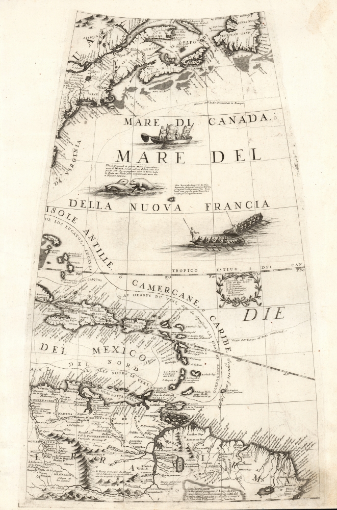 [Untitled Globe Gore Map of Eastern North and South America from the Equator to approximately 50º north]. - Main View