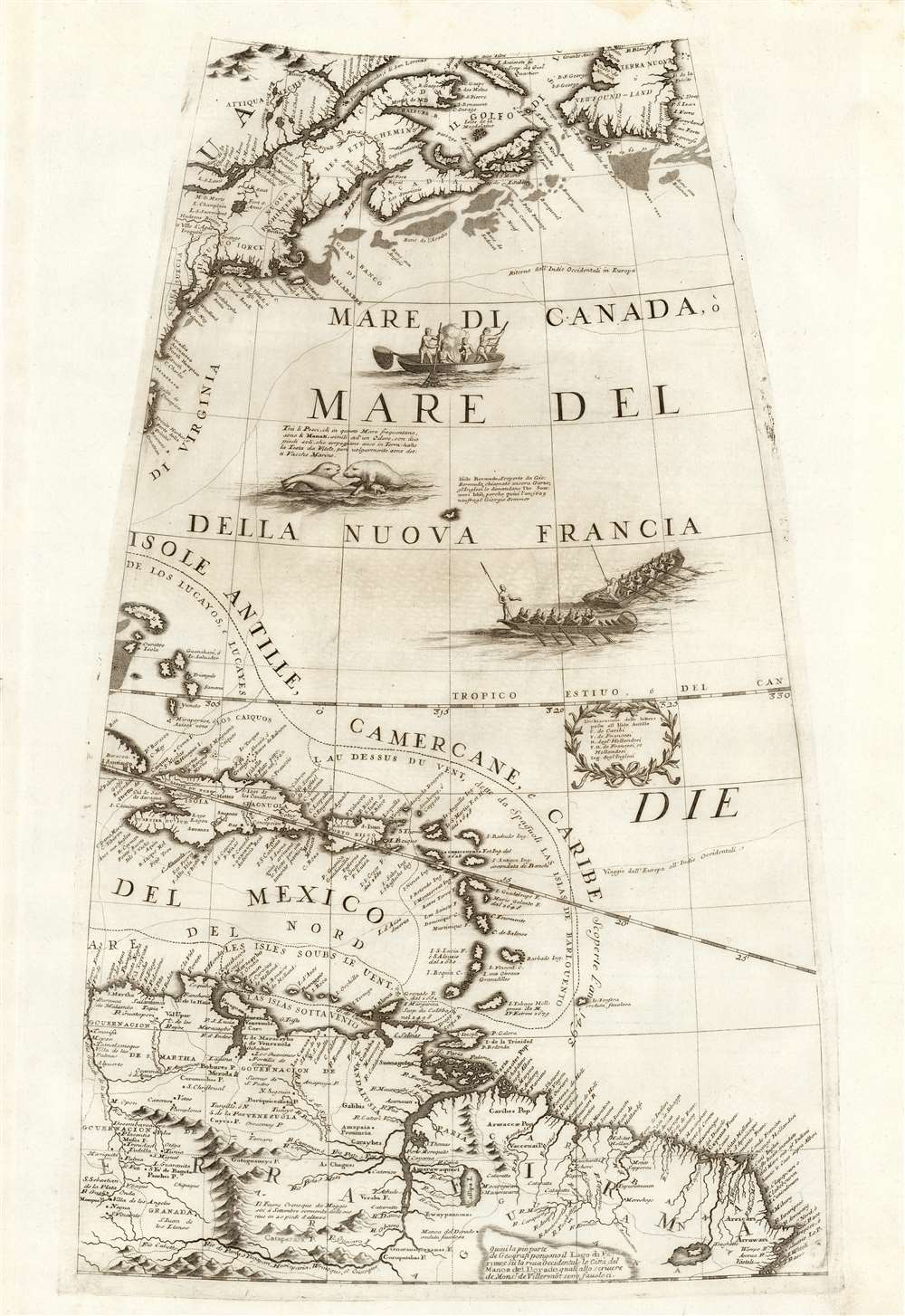 [Untitled Globe Gore of Eastern North and South America from the Equator to approximately 50º north]. - Main View