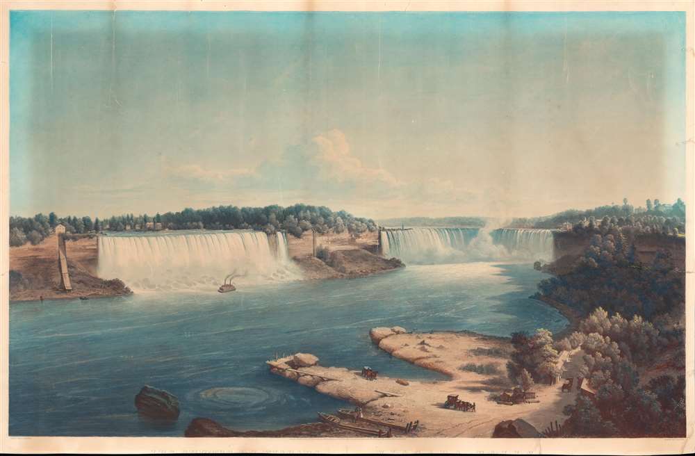 Les Chutes du Niagara, Vue Generale; Niagara Falls, General View. - Main View