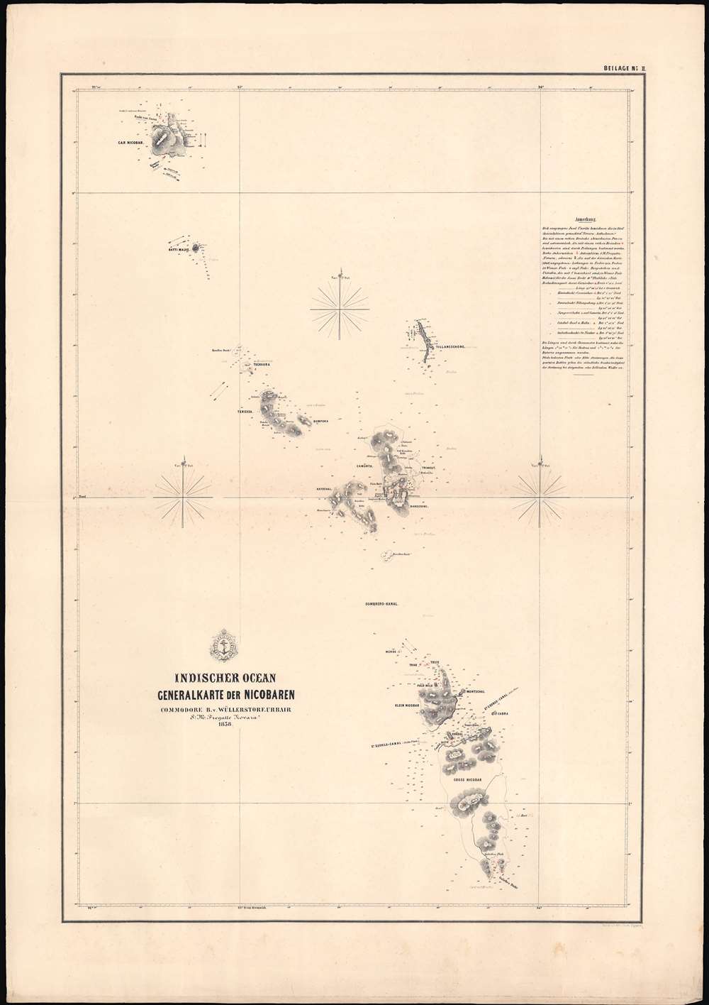 Indischer Ocean Generalkarte der Nicobaren. / [General Map of the Nicobar Islands]. - Main View