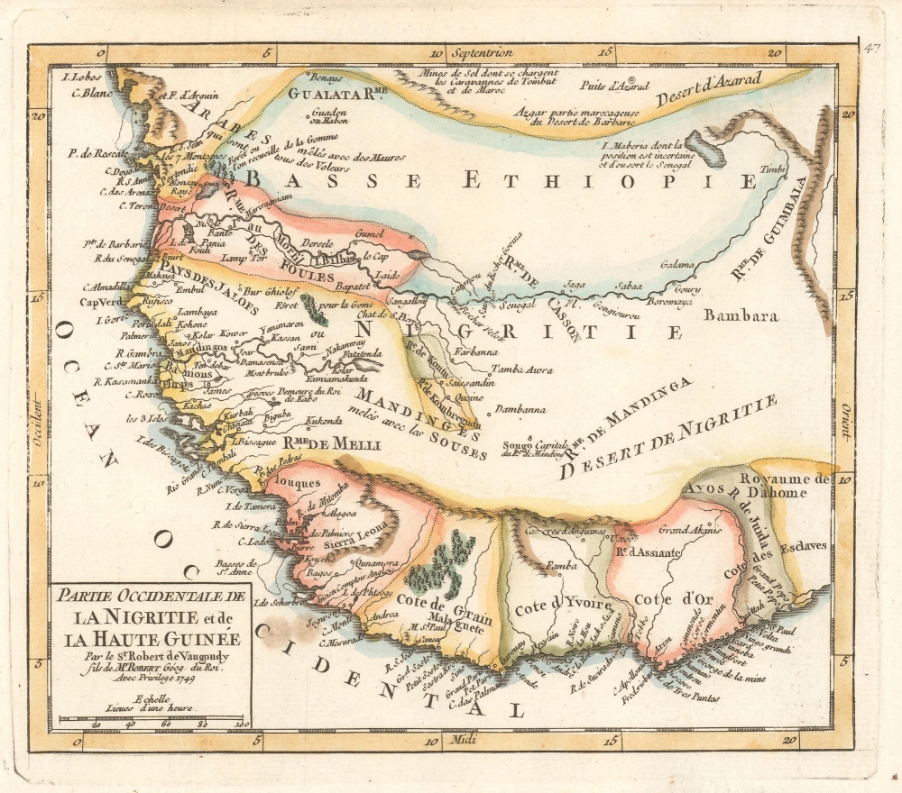 Partie Occidentale de la Nigritie et de la Haute Guinée par le Sr. Robert de Vaugondy fils de Mr. Robert Géog. du Roi. - Main View