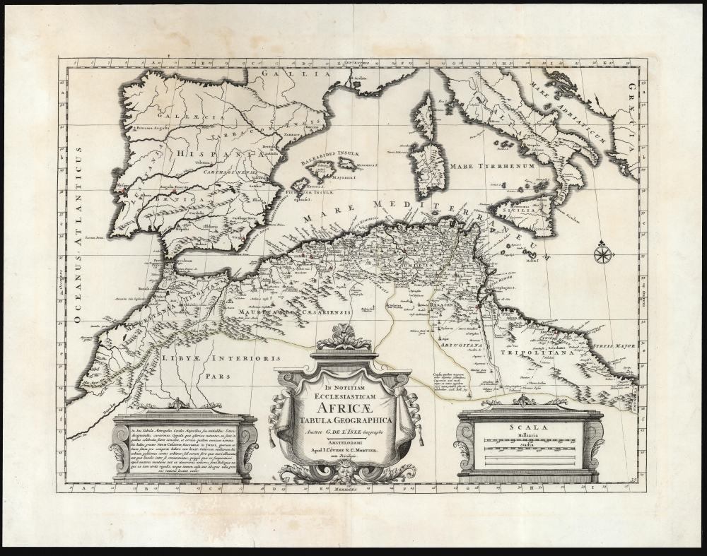 In Notitiam Ecclesiasticam Africae Tabula Geographica Auctore G. De L'Isle Geographo Amstelodami Apud I. Covens et C. Mortier cum Privilegio. - Main View