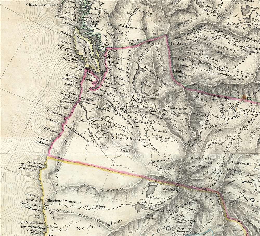 Amerique Septentrionale d'apres Arrowsmith et de Humboldt… / Charte von Nord America nach Arrowsmith, v. Humboldt… - Alternate View 3